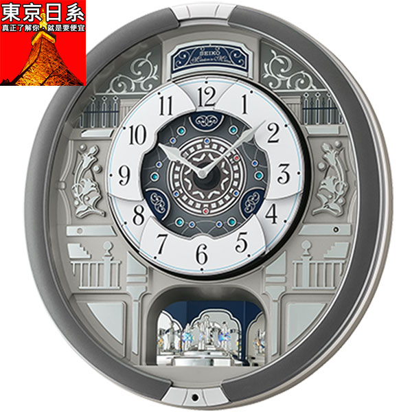 {東京日系}SEIKO QXM366 QXM366S 日本 精工 時鐘 掛鐘 小天使音樂報時 水晶擺飾 音樂鐘