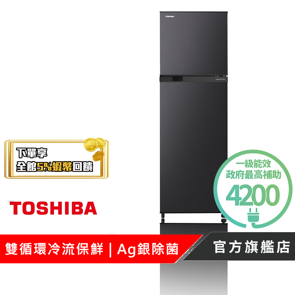 【TOSHIBA 東芝】262L抗菌鮮凍變頻冰箱 GR-B31TP(SK)