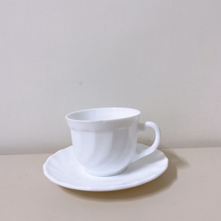 陶瓷咖啡杯碟套裝歐式簡約純白色家用辦公下午茶