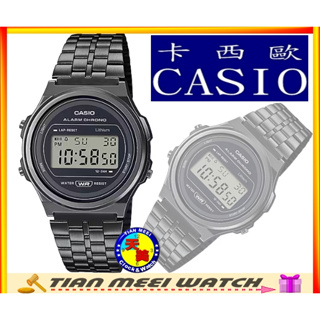 【全新CASIO原廠貨】經典圓形中性風格腕錶 A171WEGG-1A【下殺↘超低價】【天美鐘錶店家直營】