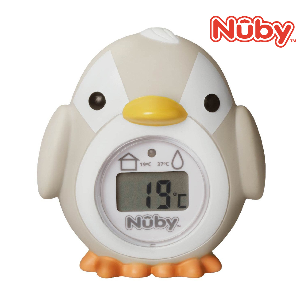 【Nuby】企鵝造型兩用溫度計｜過熱顯示 安全保護 偵測洗澡水溫度 防燙傷