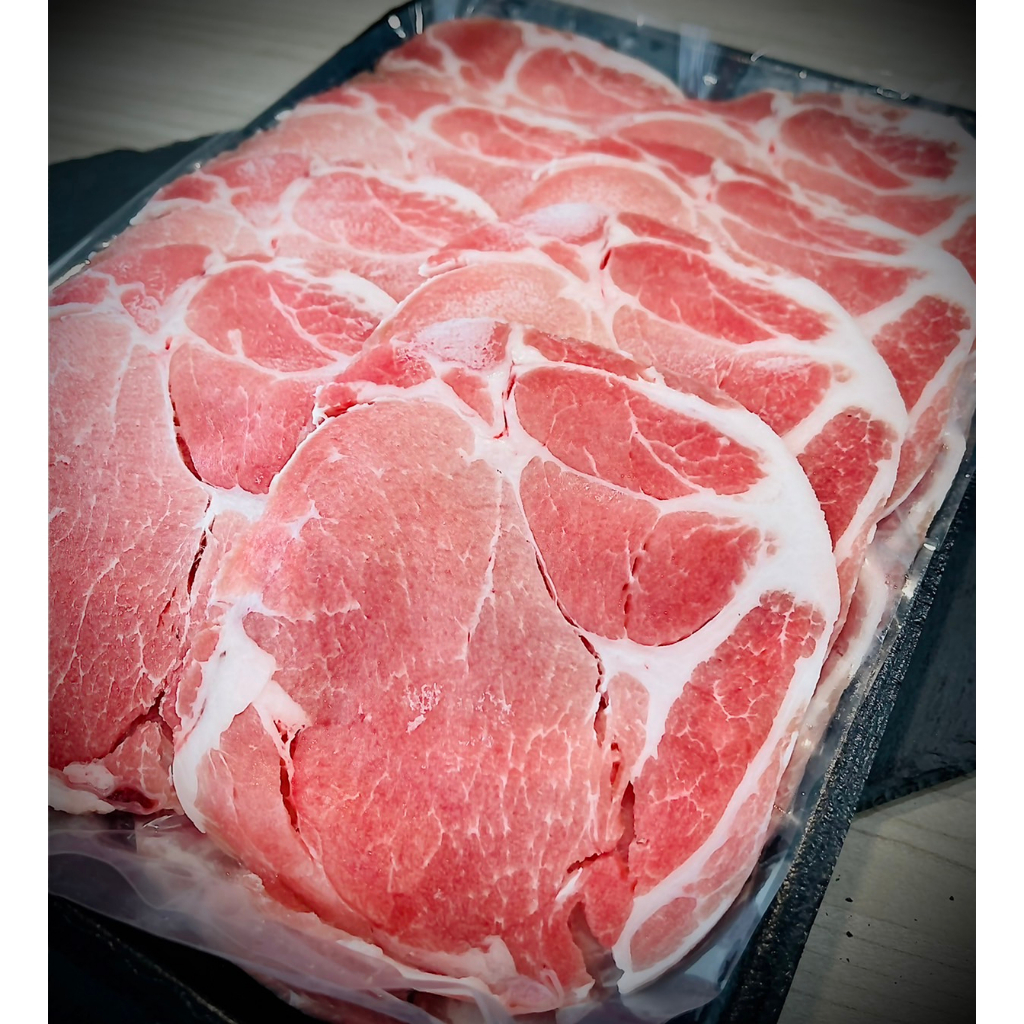 ◤昶鮮肉品◢ 丹麥梅花豬肉片500克/平鋪分層/火鍋/燒烤/露營/烤肉