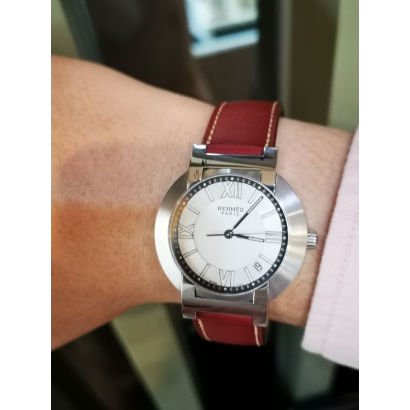 Hermes 愛馬仕 39mm 男錶 需上鍊 自動石英錶