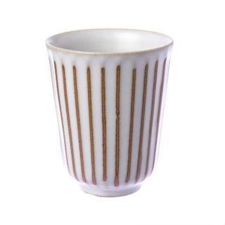 【Just Home】日式樸石陶瓷手握杯 白十草 170ml 陶瓷杯 日式杯 茶杯 H5729-04 《享盈餐具》