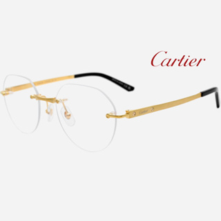 Cartier CT0408O 卡地亞品牌眼鏡｜純鈦金絲復古圓框眼鏡 男生女生品牌眼鏡框【幸子眼鏡】