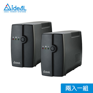 愛迪歐IDEAL【兩入組】600VA LED燈號顯示 在線互動式UPS 不斷電系統 IDEAL-5706C