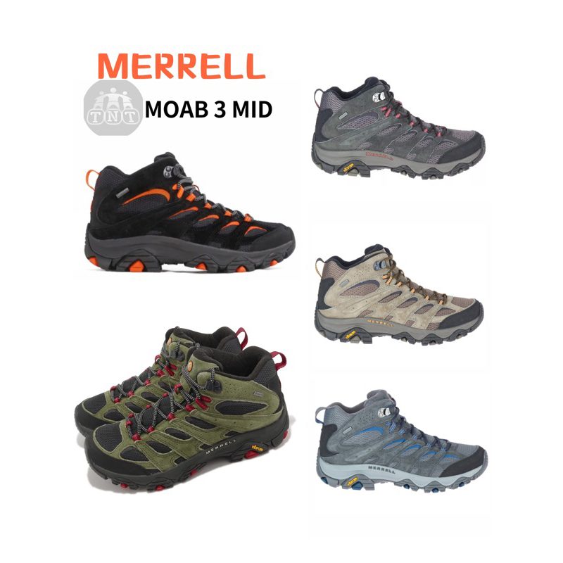 《TNT運動廣場》MERRELL MOAB 3 MID 男 防水 登山鞋 ML035789 / ML035785W