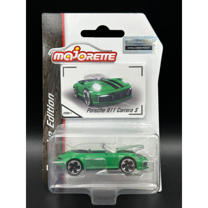 -78車庫- Majorette 美捷輪 Porsche 保時捷 911 Carrera S 敞篷 綠色