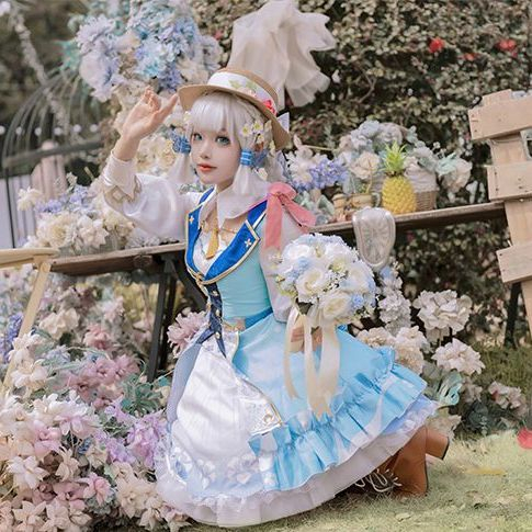 ✿原神COS服神里綾華新皮膚花時來信COSPLAY動漫游戲二次元服裝角色扮演