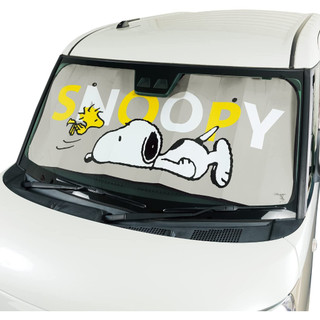 日本限定進口Snoopy史努比&糊塗塔克 慵懶夏季 汽車擋風玻璃 遮陽 隔熱板＊前窗 遮陽板7572-01GY