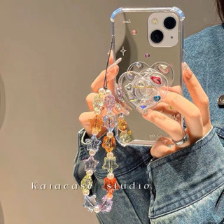 三星愛心鏡面掛鏈支架手機殼s23 s22 s21 note20 note10