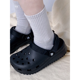 Crocs Classic Hiker Clog 洞洞鞋 黑色【206772-060】厚底 鋸齒 卡駱馳洞洞鞋布希鞋