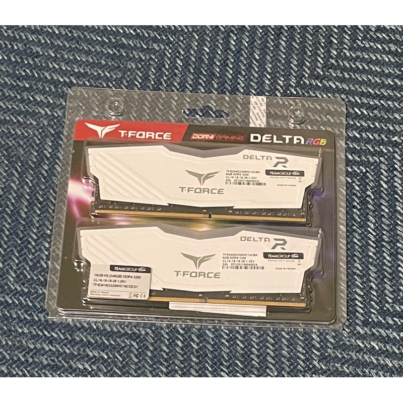 TEAM十銓 T-Force Delta RGB 8GBx2 DDR4-3200 白/RAM記憶體