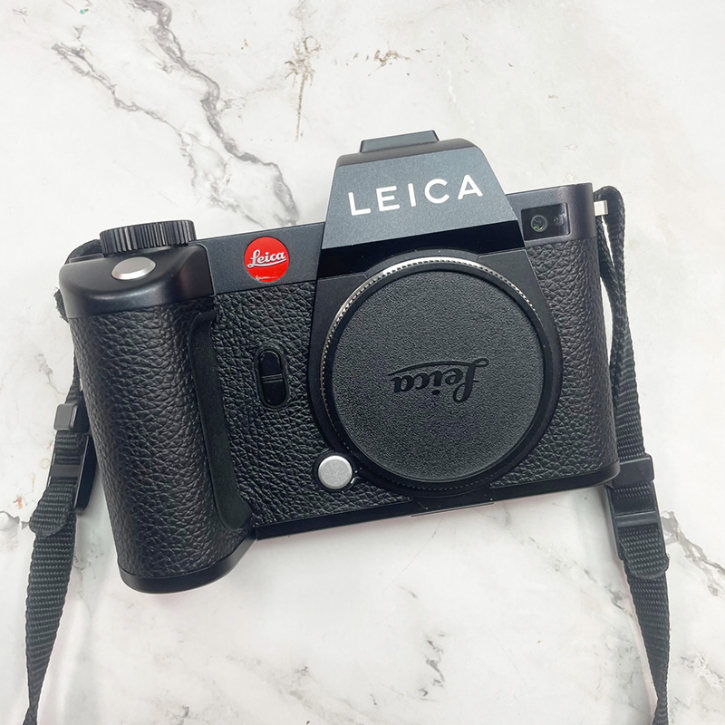 (BEAGLE) 真皮相機專用貼皮/相機蒙皮 Leica SL2 黑色(可訂製其他顏色)