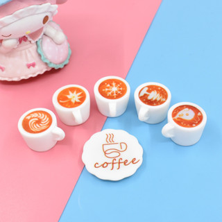 Yi’s store💋☕️拉花咖啡杯盤組🍵 擺飾 可愛 盲盒 盲包 迷你 扭蛋 食玩 食物 公仔 小物 擺件