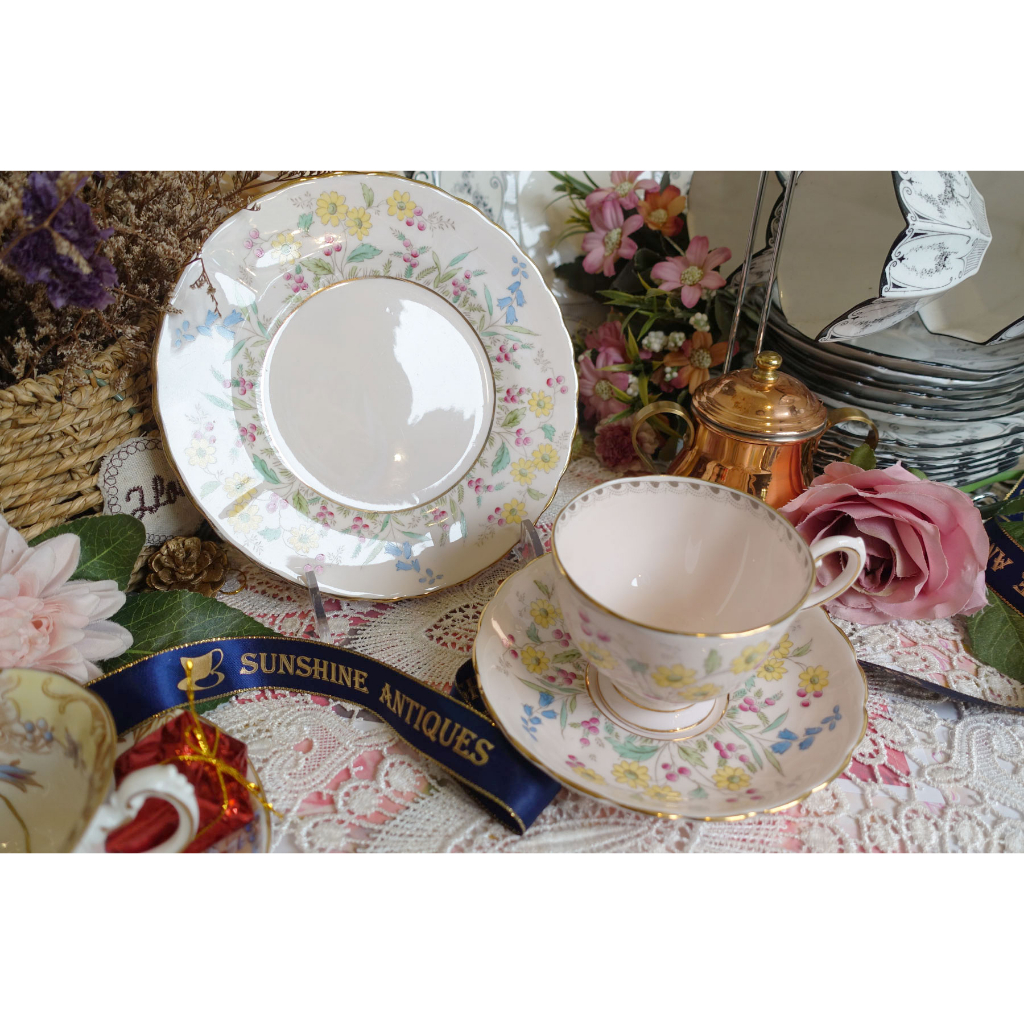 【Sunshine Antiques】Tuscan - 小花圃 英國骨瓷 下午茶 杯組 茶杯 咖啡杯