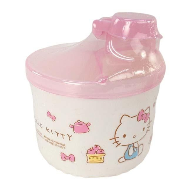 ♥小玫瑰日本精品♥ Hello Kitty 旋轉奶粉盒 三格式奶粉分裝罐 ~ 3