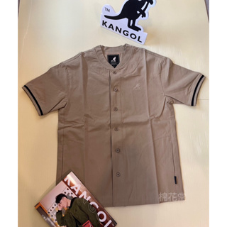 Kangol 🇬🇧袋鼠🦘63251471 中性款 水洗棉 棒球衣 草寫logo 棒球T $1580