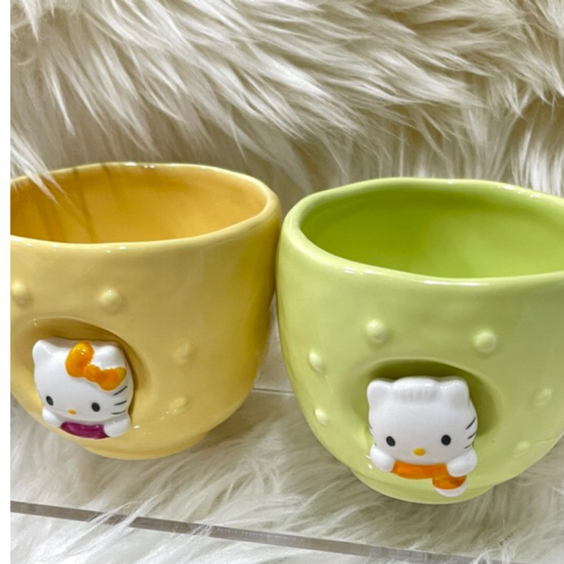 日本進口Hello Kitty立體造型湯吞杯組