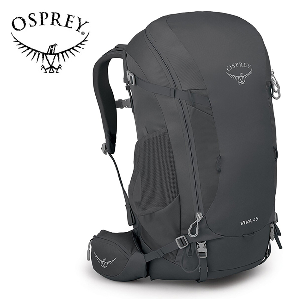 【Osprey 美國】Viva 45 登山背包 45L 女款 隧道灰｜健行背包 自助旅行背包