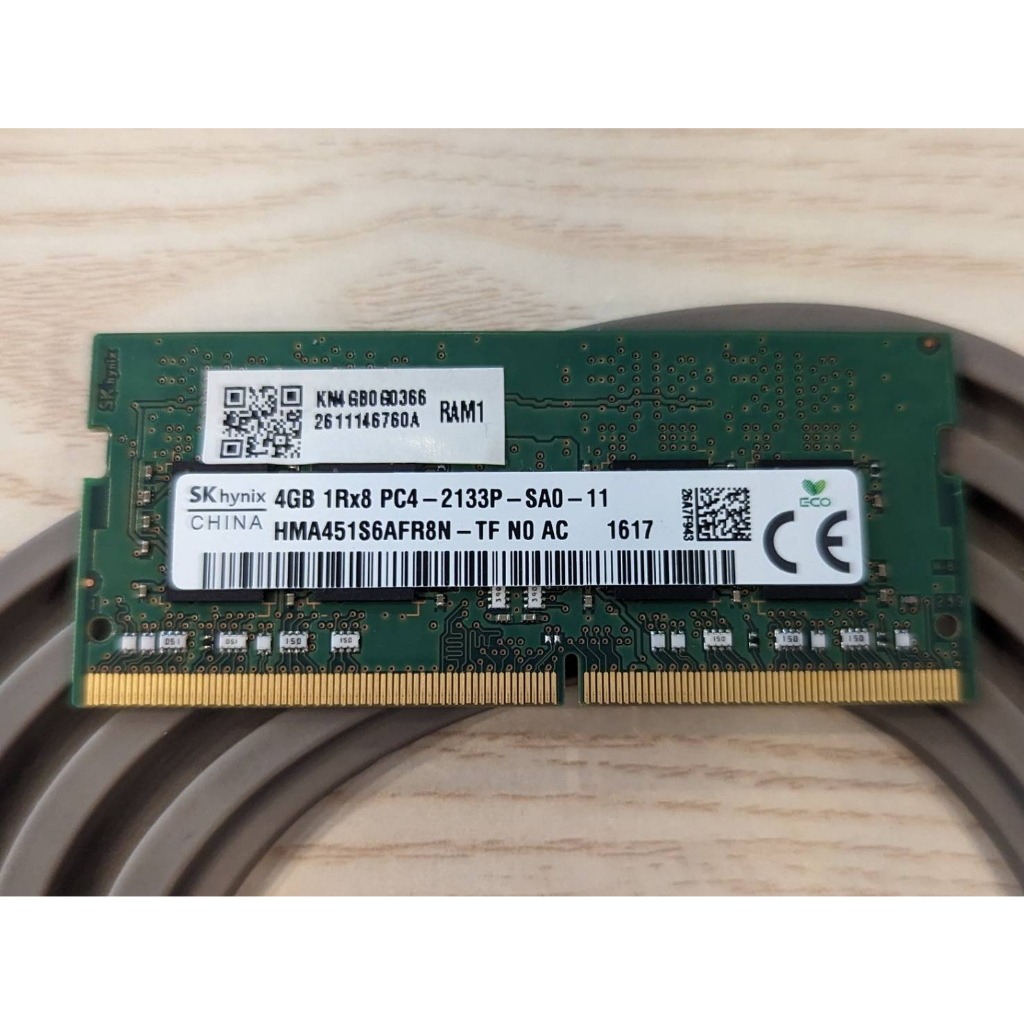 SK hynix DDR4 4G 2133Mhz 筆電記憶體 RAM 1Rx8 PC4-2133P-SA0-11