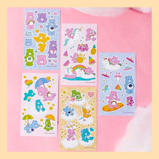（最後現貨） CARE BEARS 愛心熊 彩虹熊 貼紙 5入組 5張
