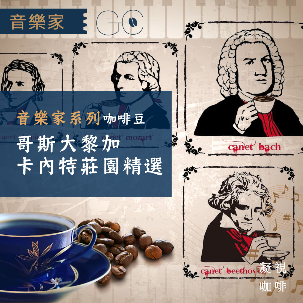 音樂家咖啡豆 手沖咖啡 咖啡豆 音樂家系列咖啡豆 哥斯大黎加 莫札特咖啡豆 蕭邦咖啡豆 貝多芬咖啡豆 淺焙咖啡 咖啡