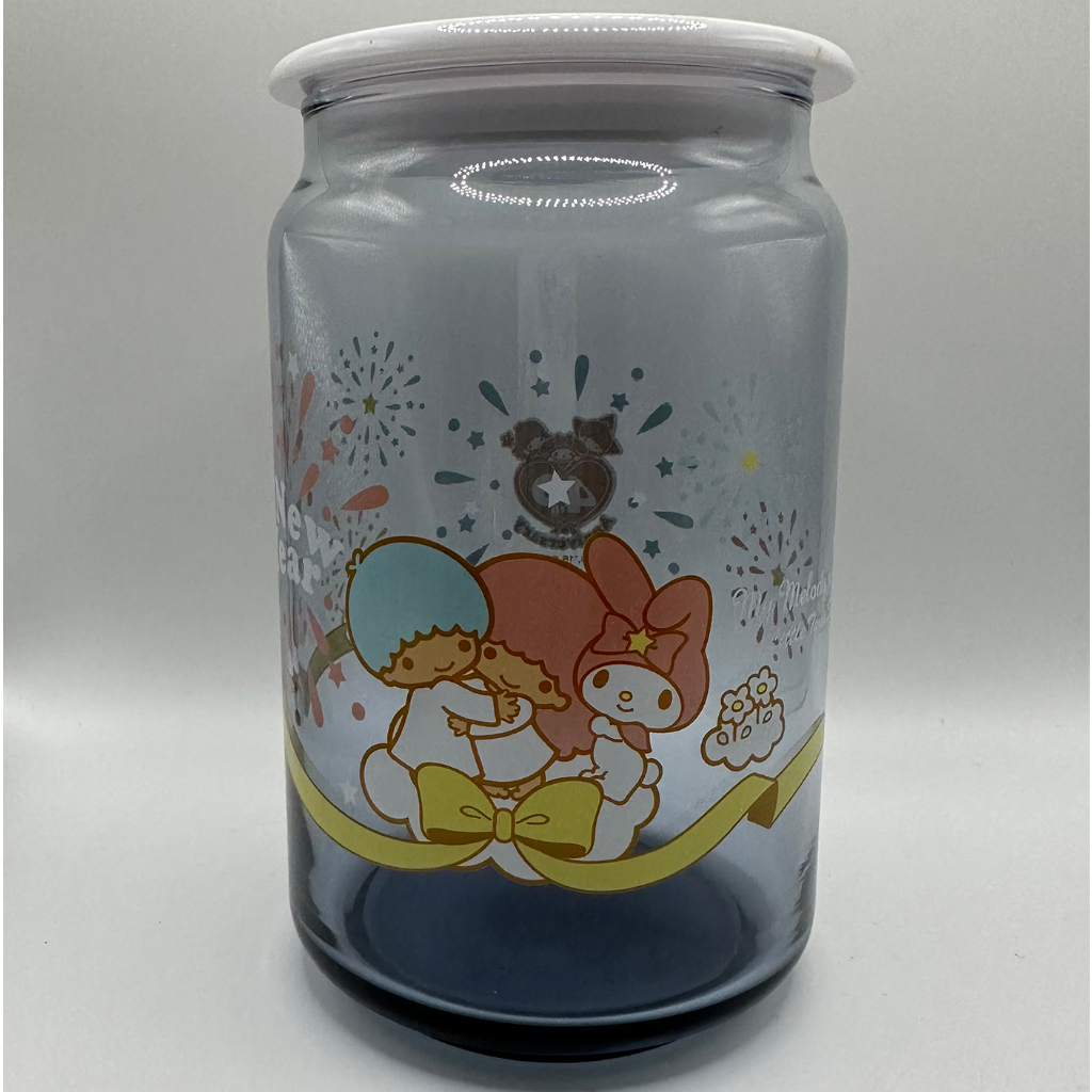 &lt;711&gt; 美樂蒂雙星仙子 40週年紀念限量 玻璃儲存罐-跨年煙火白