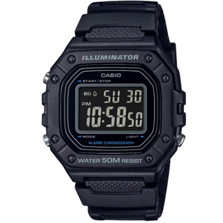 【CASIO】卡西歐 野戰電子錶-黑 W-218H-1B 臺灣卡西歐保固一年