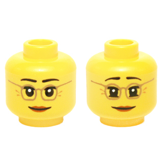 LEGO 樂高 黃色 人偶頭 雙面臉 老奶奶 聖誕老婆婆 皺紋 3626cpb1398