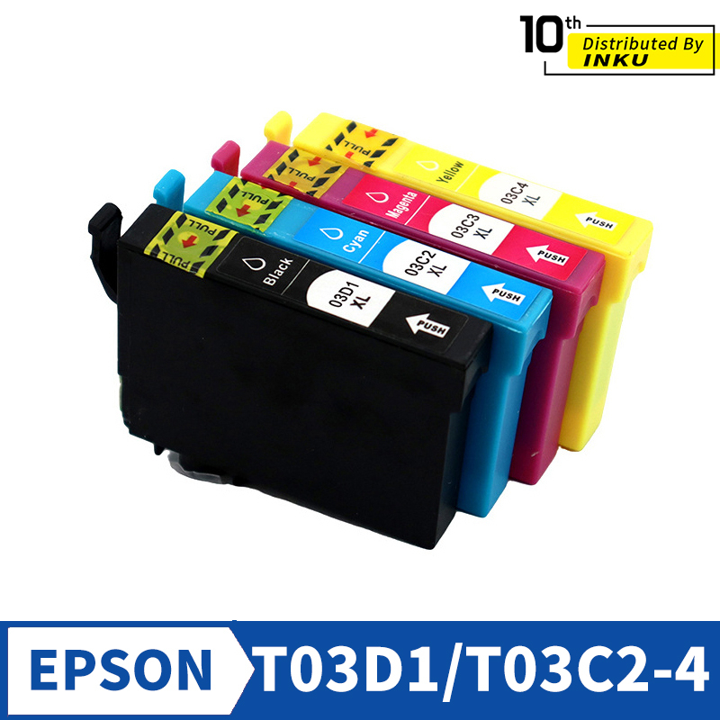 EPSON T03D1 T03C T03D T03C2-4 相容墨水匣 適用WF-2861 黑色 紅色 黃色 藍色