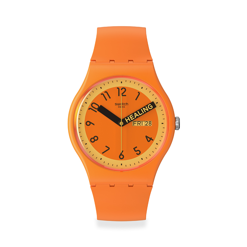 【SWATCH】New Gent 手錶 PROUDLY ORANGE (41mm) 瑞士錶 男錶 SO29O700 橘
