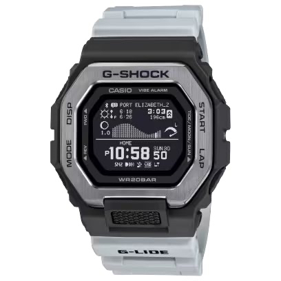 【柏儷鐘錶】CASIO G-Shock 方形藍芽電子錶 手機連線 計步 潮汐 質感灰 GBX-100TT-8