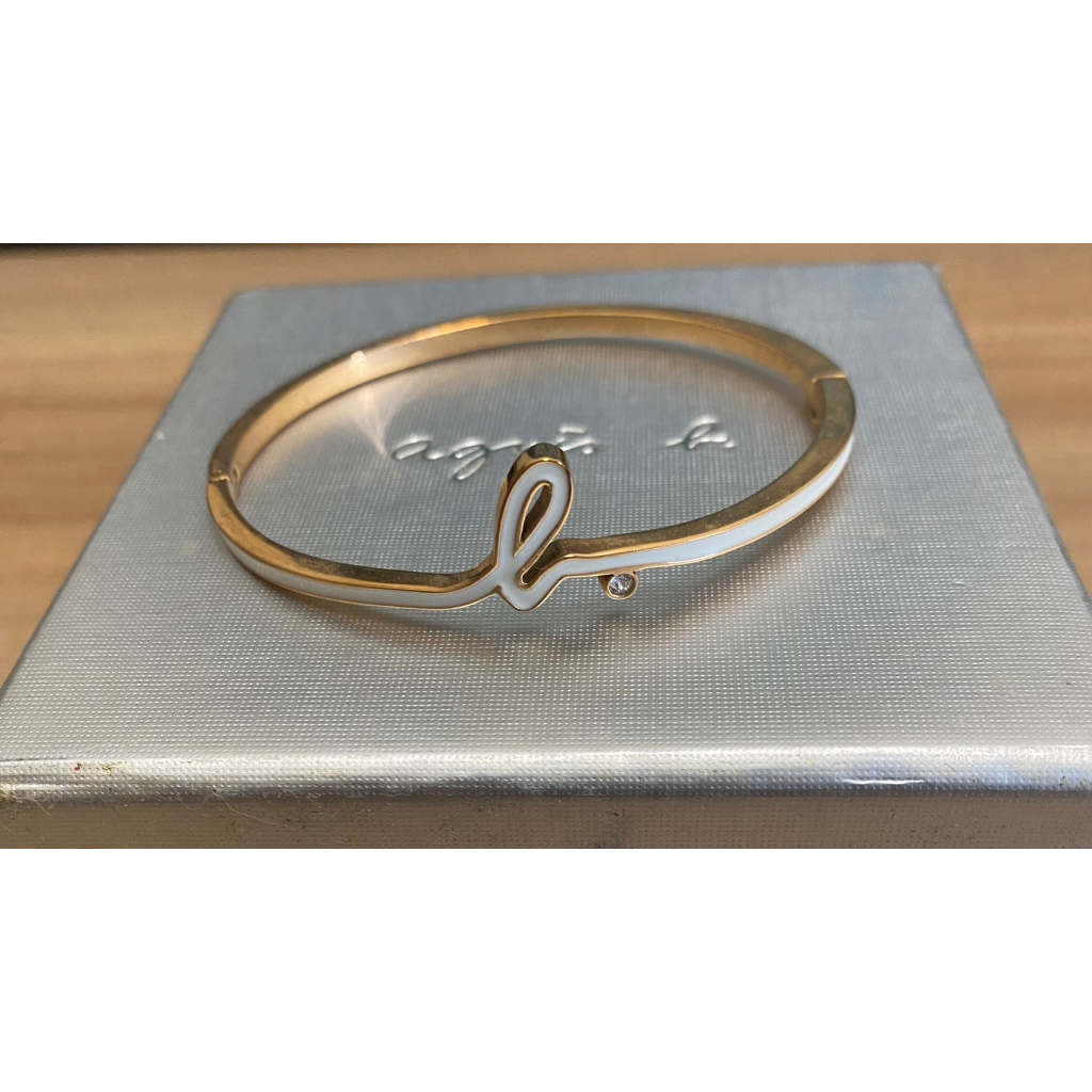 正版 法國agnes b簡約女性手環(有盒子和防塵袋)
