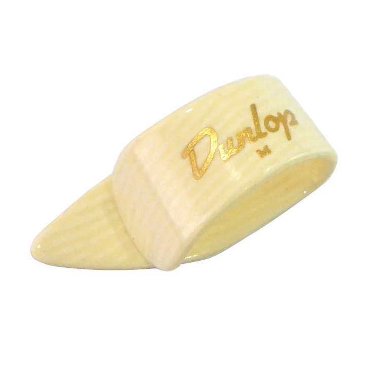 Dunlop Thumb Pick 象牙黃紋 Medium Large 9205R 9206R 拇指彈片【他,在旅行】