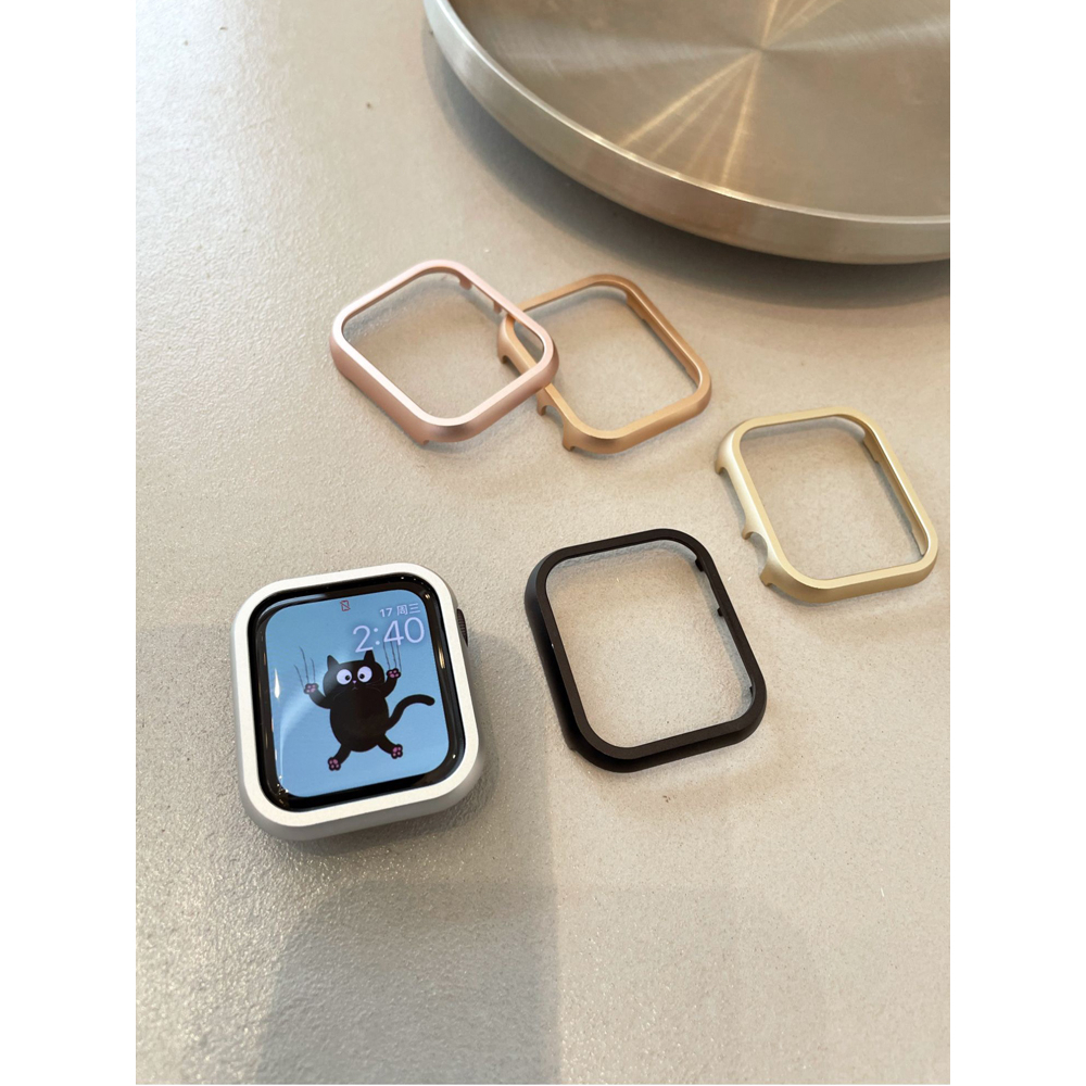 《隔日到貨》超质感 適用 APPLE WATCH 霧面鋁合金錶殼 錶框 保護殼 防摔殼 S11 S10 SE 46mm