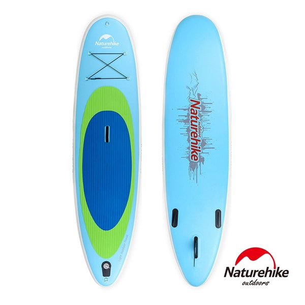 Naturehike 高強度充氣式水上衝浪板 滑水板 附划槳 藍色小號