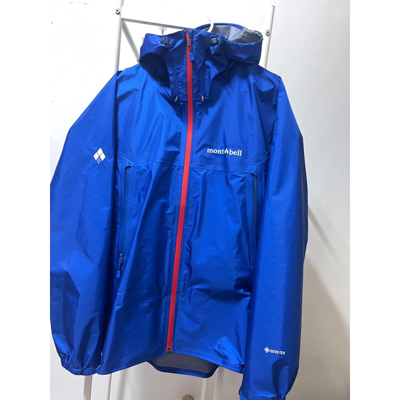 Mont-bell Gore-Tex Storm Cruiser防水 透氣風雨衣時髦藍色男s號