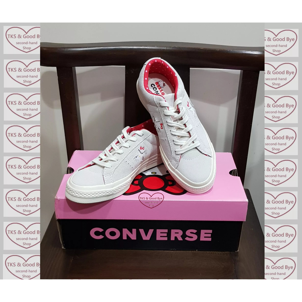 *TKS &amp; Good Bye優質二手屋* Converse one star X hello kitty聯名限量球鞋