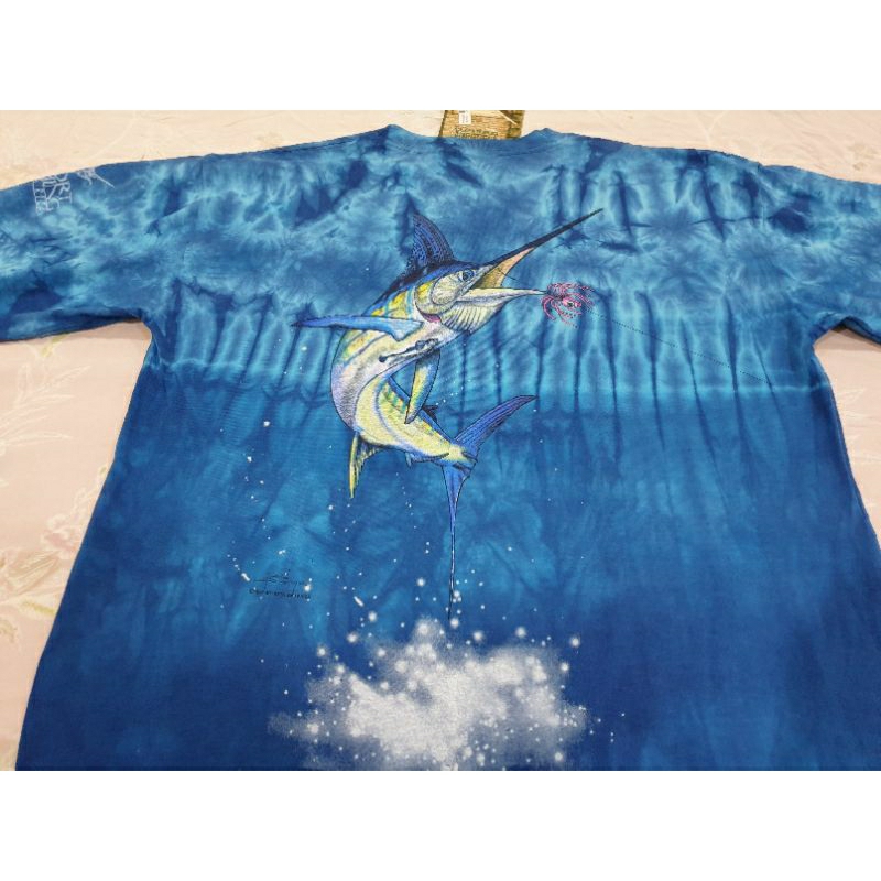 Color Natural Costa Rica Tye Dye SPORT FISHING T shirt 運動 釣魚