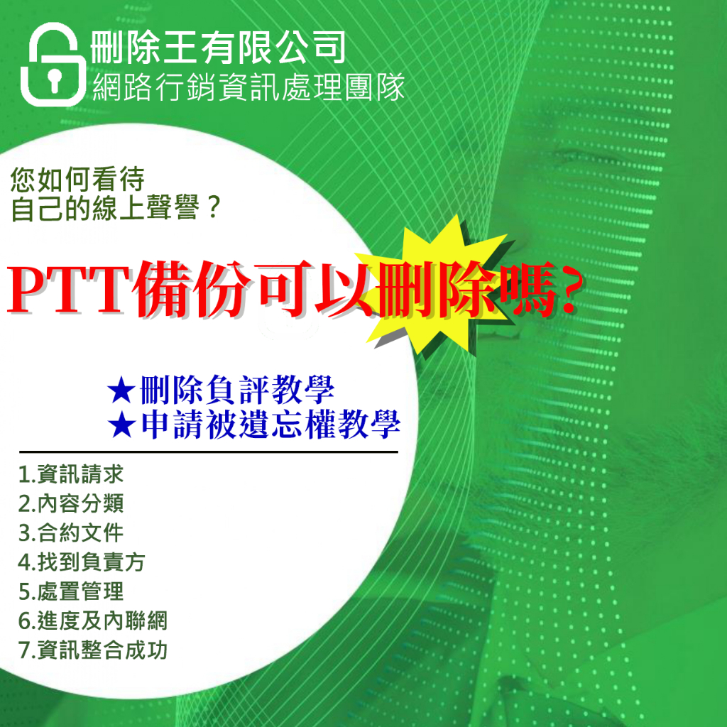 PTT刪文、PTT刪文備份、PTT備份刪除、PTT備份網站刪除、PTT評價、刪除PTT帳號