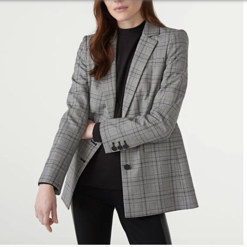 Karl Lagerfeld 卡爾  全新 新款女大人格子西服 西装外套