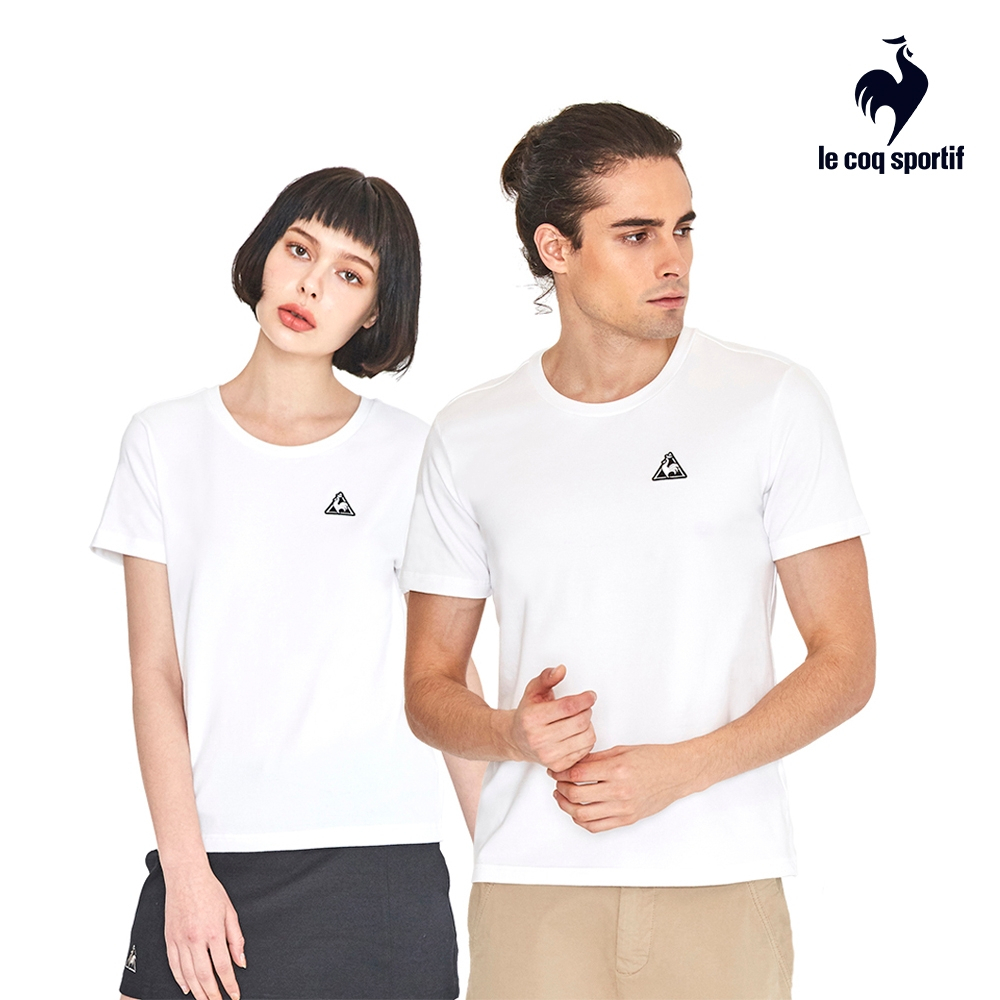 【LE COQ SPORTIF 法國公雞】LOGO短袖T恤-男女款-白色-LON23809