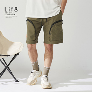 Life8-WILDMEET 輕量立體口袋 工裝短褲-62027