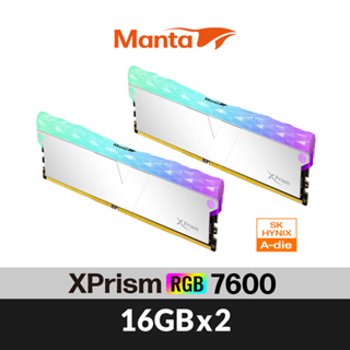 v-color全何 XPrism系列 海力士顆粒 DDR5 7600 32G(16GX2)RGB 桌上型超頻記憶體(銀)