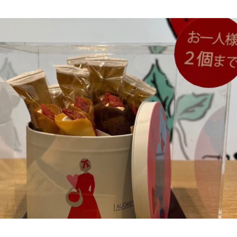 ［現貨］［日本直送］AUDREY草莓花束餅乾｜鐵盒10入綜合草莓｜禮盒