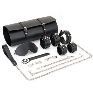 【今天買 明天到｜真皮套組】高質感真皮 SM道具 SM綑綁 SM情趣 情趣用品 BDSM 調教 情趣狗鍊 SM眼罩