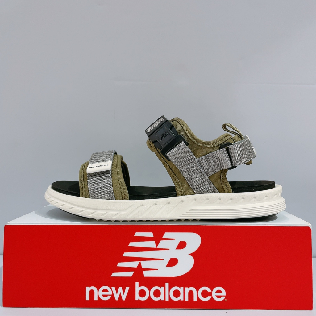 New Balance 600 NB 男女款 軍綠色 D楦 魔鬼氈 舒適 涼鞋 SDL600A1