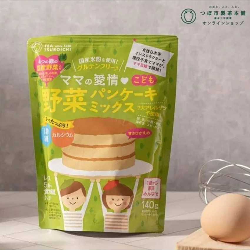 *1歲可食 日本 TSUBOICHI 製茶本舖 - 米製蔬菜鬆餅粉 (140g) 鬆餅 幼兒鬆餅 無鋁 膨鬆劑