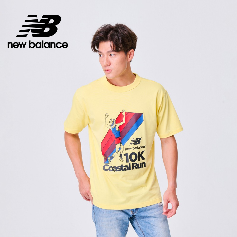 【New Balance】 NB 趣味插圖短袖上衣_男性_黃色_MT31505MZ